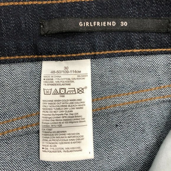 Banana Republic Blue Jeans Womens 30 Mid Rise Straight Girlfriend Premium Denim - Picture 6 of 8